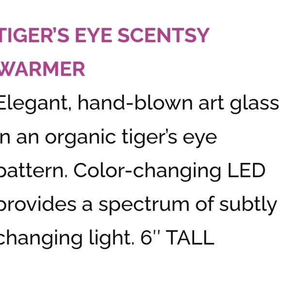 💜-SCENTSY | TIGER EYE ELEMENT WARMER